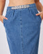 Blue Denim Skirt Rhinestones