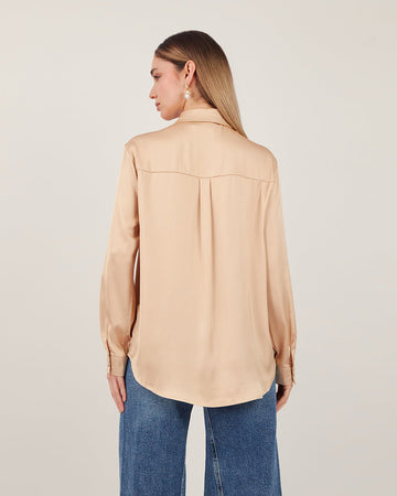 Champagne Satin Shirt