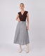 Light Blue And Beige Plaid Skirt