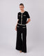 Black Knitted Top With Trim