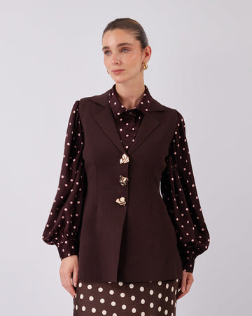 Chocolate Knitted Vest