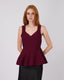 Top Burgundy Peplum