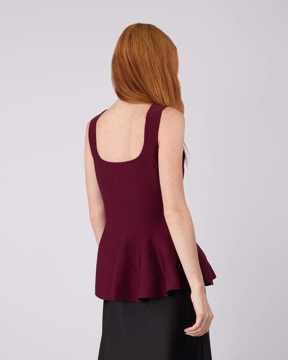 Top Burgundy Peplum