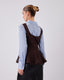 Chocolate Peplum Style Knitted Top