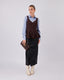 Chocolate Peplum Style Knitted Top