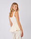Cream Top Peplum Style