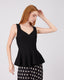 Black Peplum Knit Top