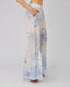 Light Blue Trousers With Blue Flowers