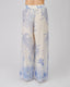 Light Blue Trousers With Blue Flowers