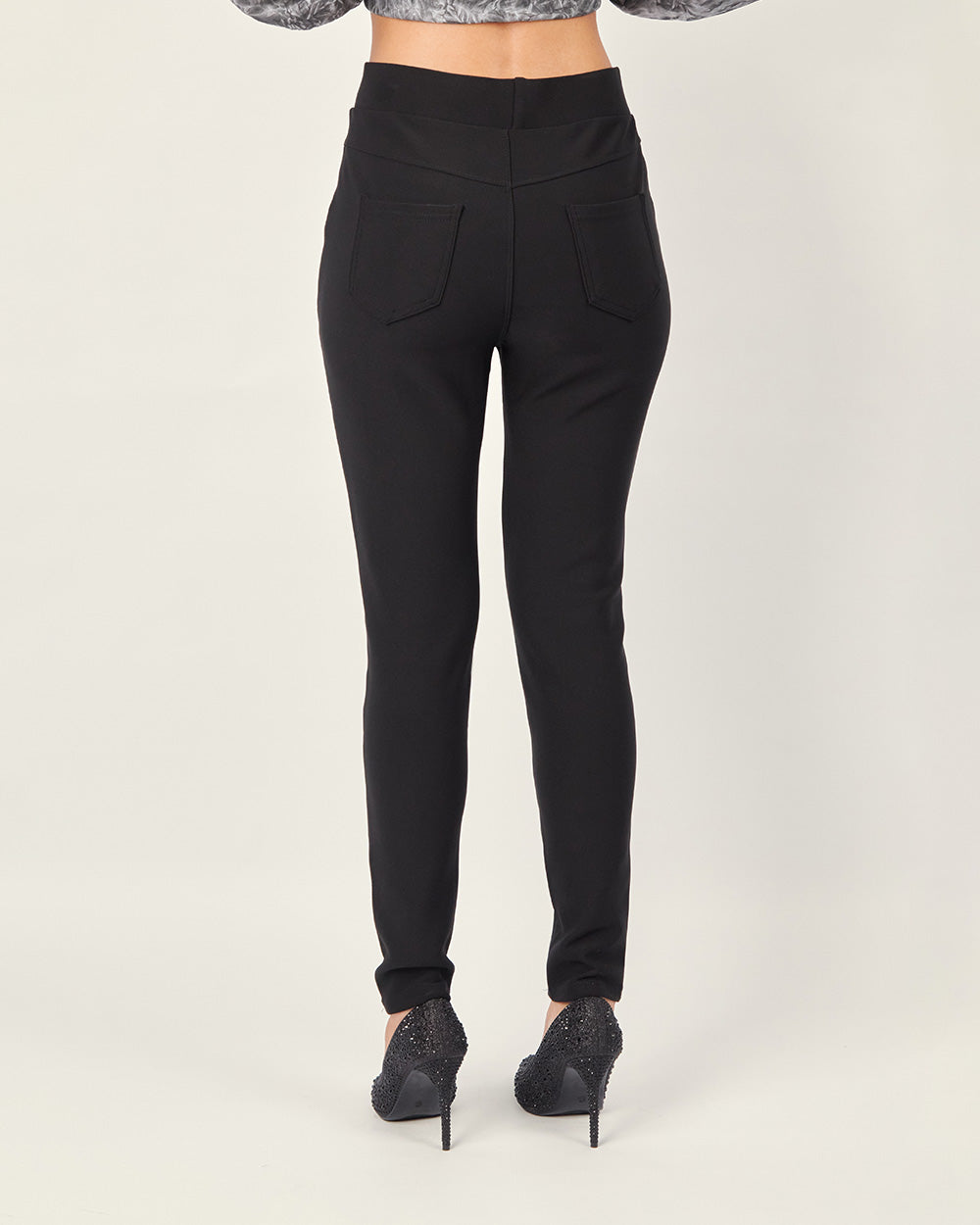 Black Straight-Leg Pants