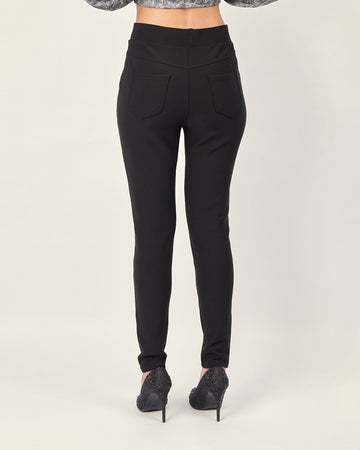 Black Straight-Leg Pants