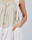 Sand And White Strappy Dress