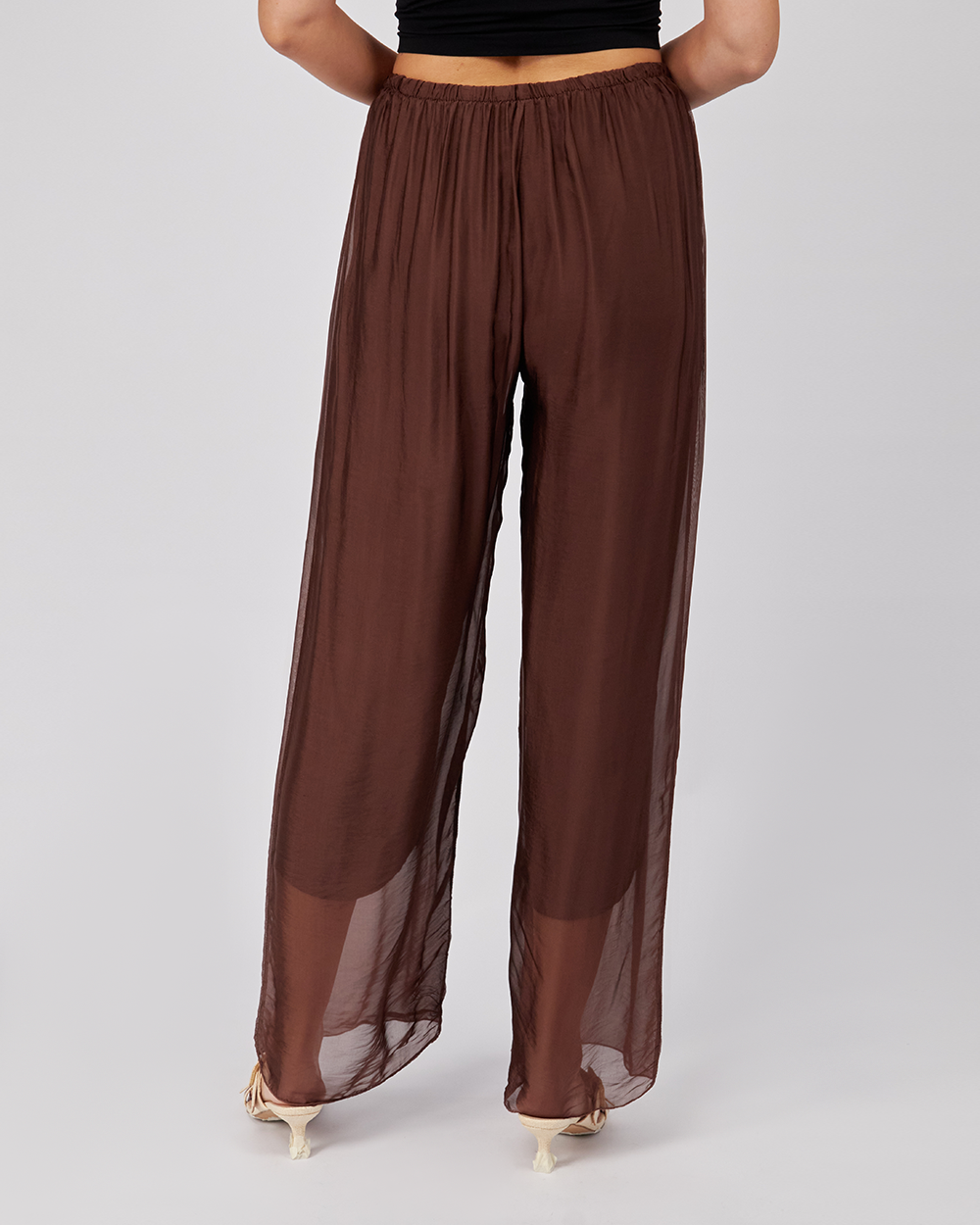 Brown Pants  Elastic Waist