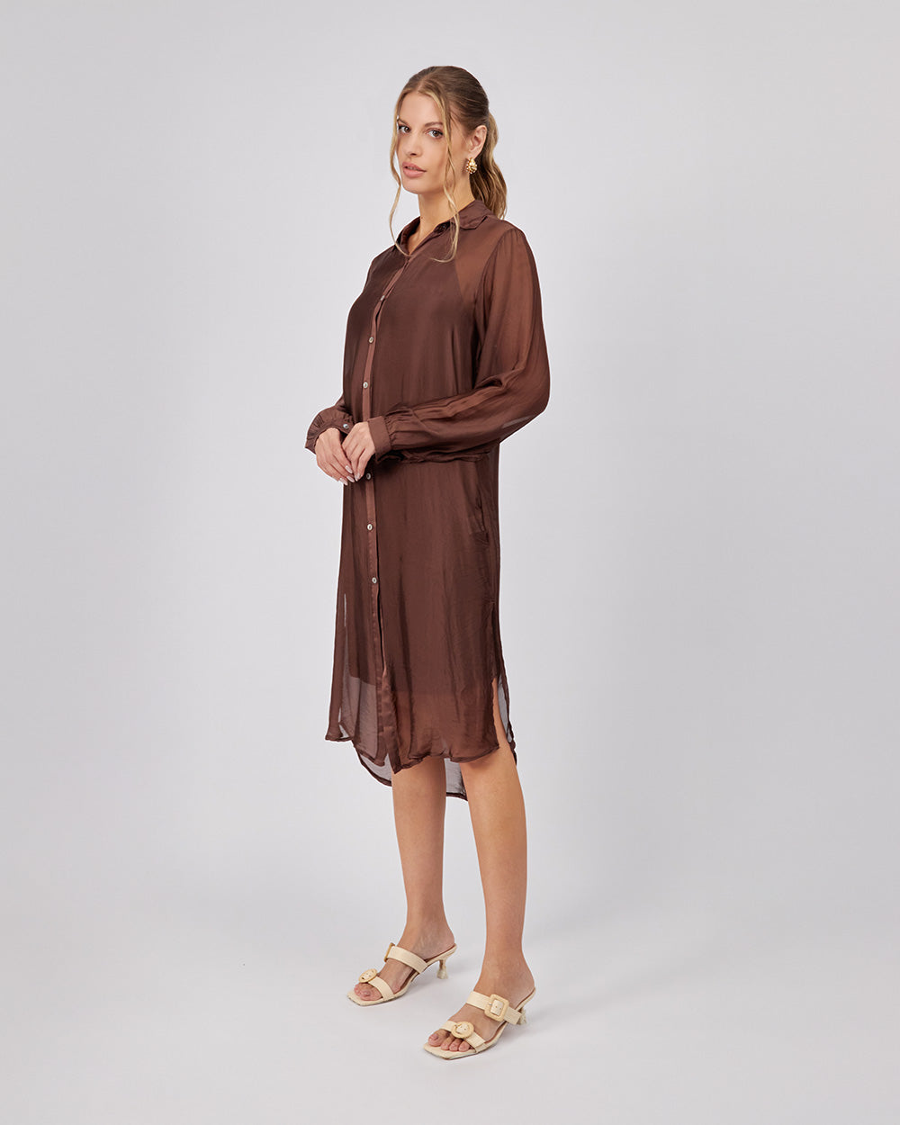 Brown Shirt Dress