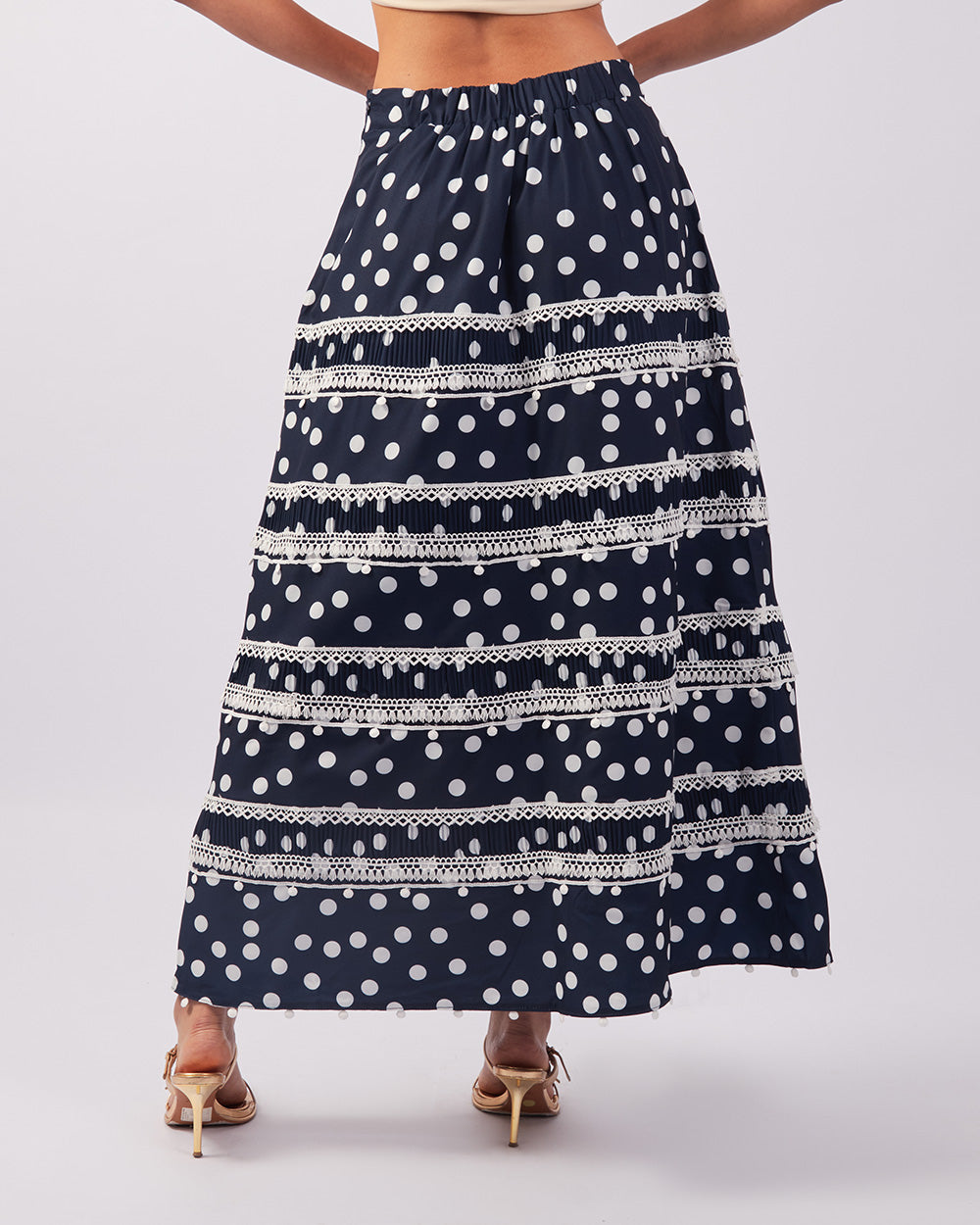 Blue Embroidered Skirt