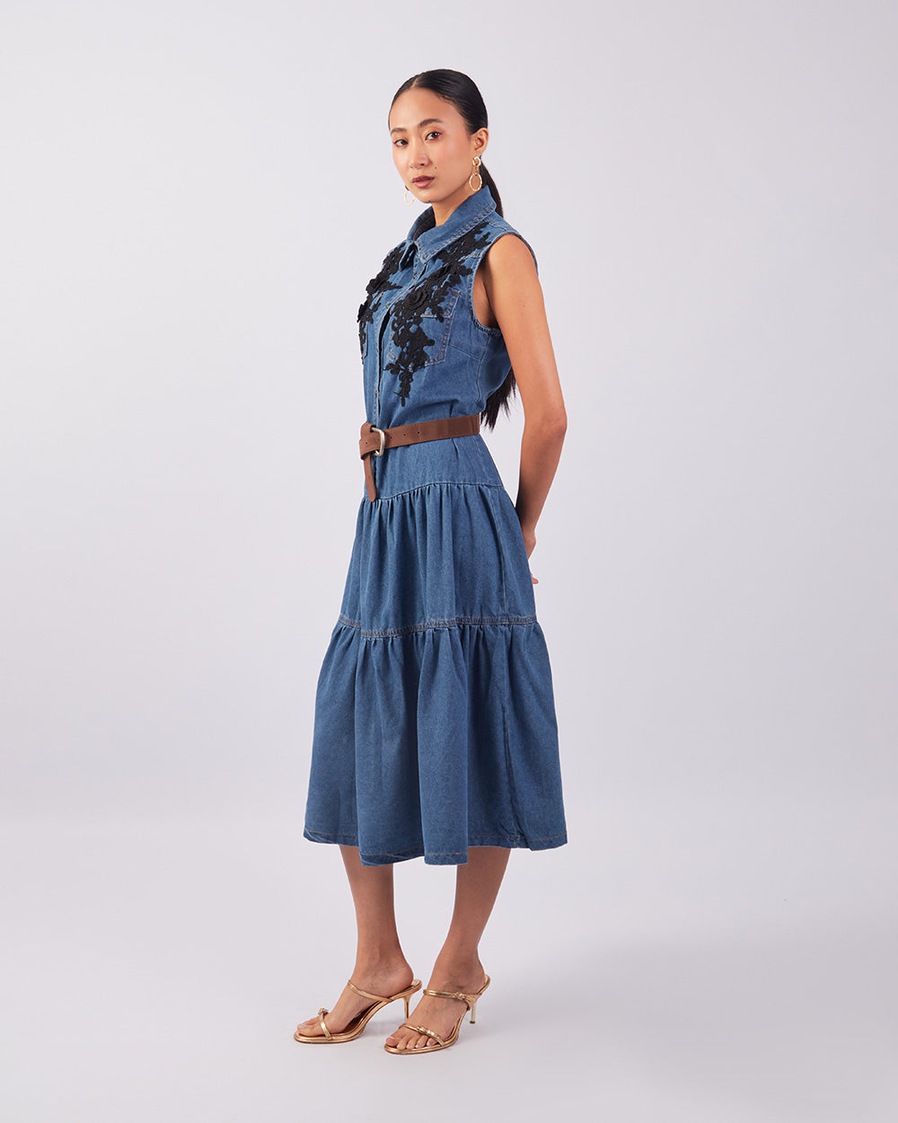 Blue Bloom Denim Dress