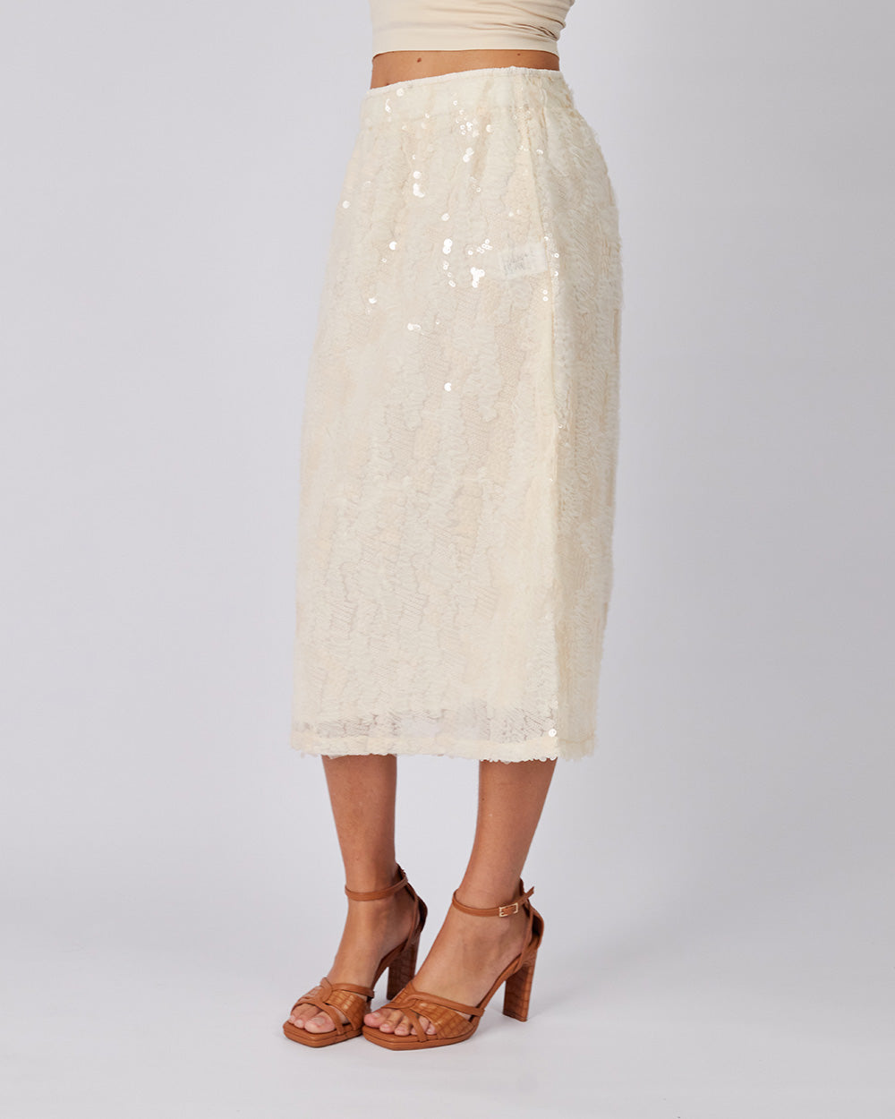 Cream Organza Skirt