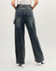 Straight leg blue washed jeans