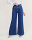 Blue denim wide pants