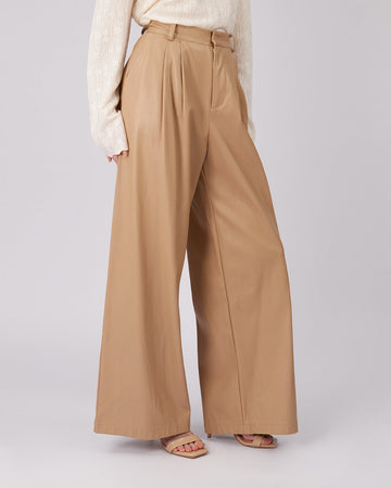 Beige Pleated Pant