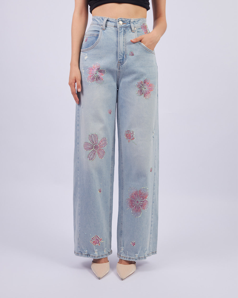Light Blue Sakura Jeans