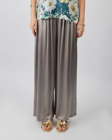 Loose-Fitting Silver Pants