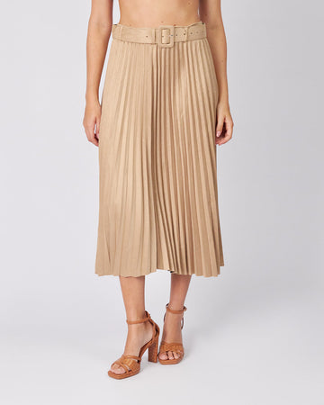 Beige Skirt With Belt