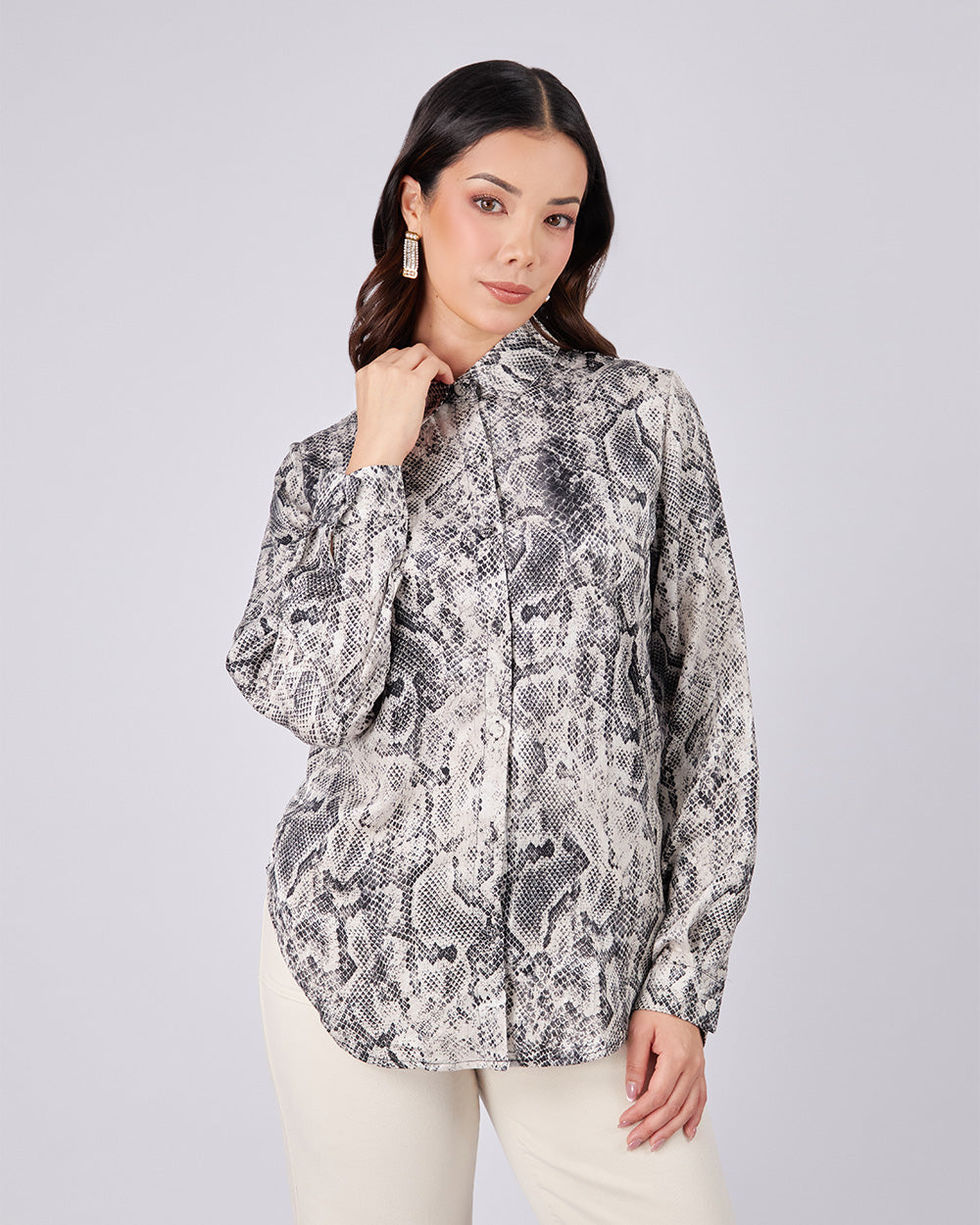 Snake-Print Shirt