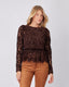 Chocolate Lace Blouse Bow