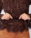 Chocolate Lace Blouse Bow