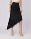 Black Skirt Diagonal Cut