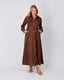 Chocolate Shirt Dress And Belt