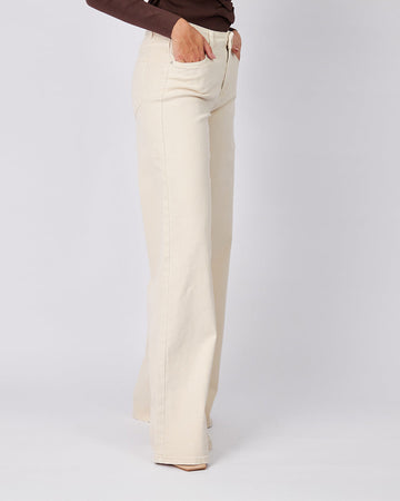 Cream Denim Pants