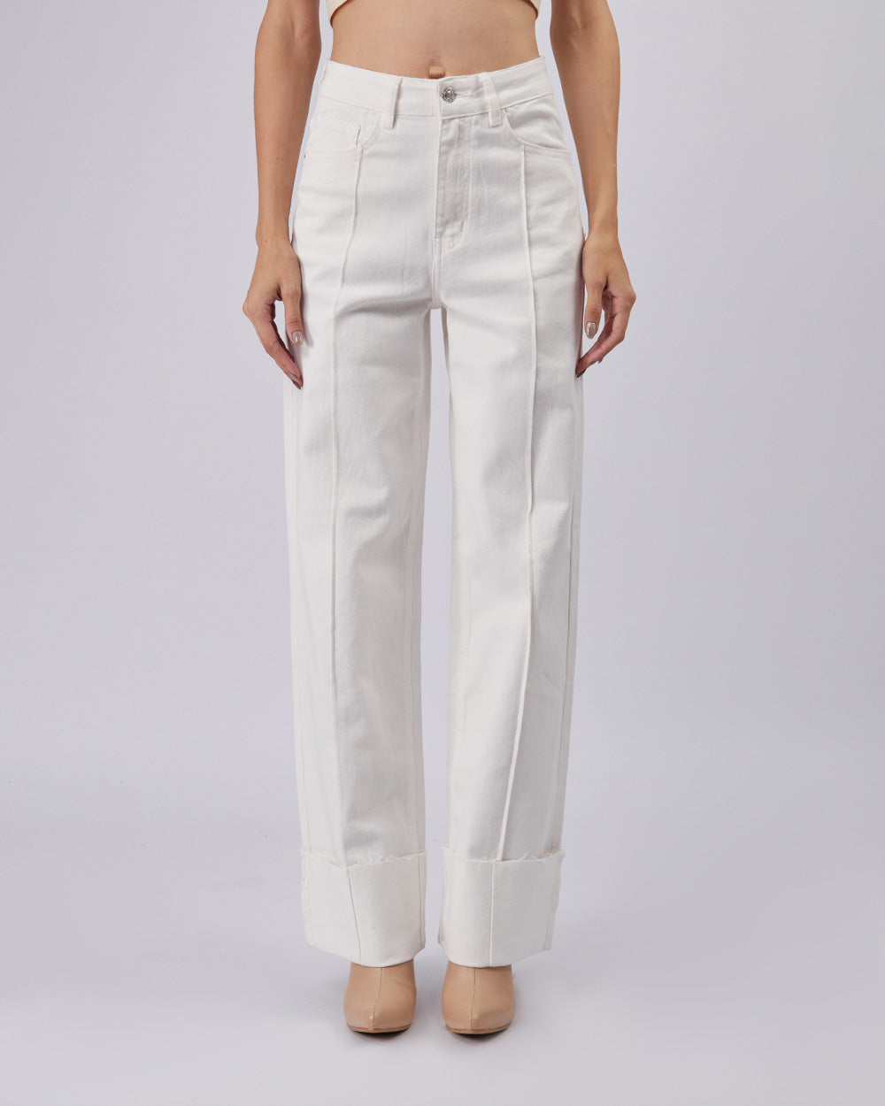 White Denim Pants