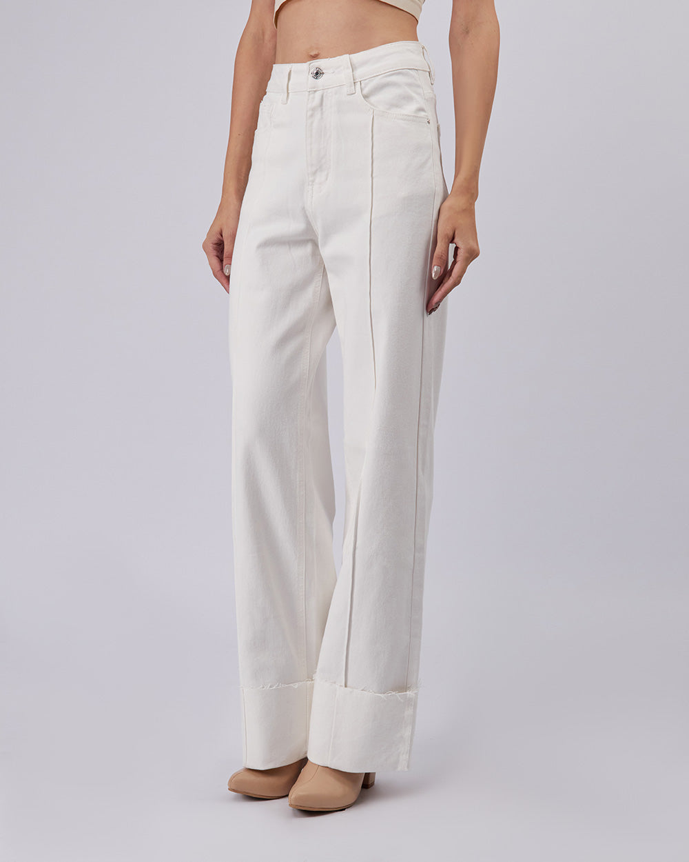 White Denim Pants