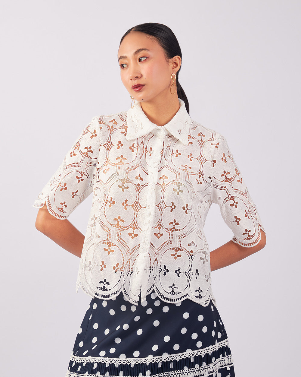 White Lace Blouse