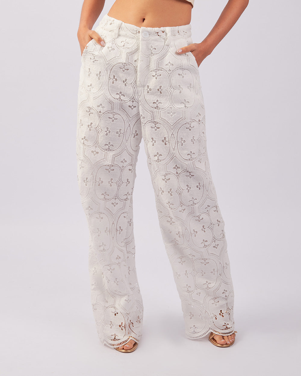 White Lace Pants