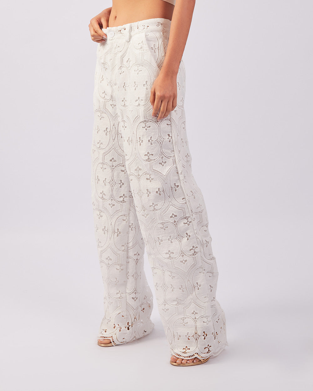 White Lace Pants