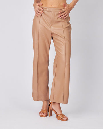 Beige Trousers Vegan Leather