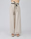 Taupe Trousers With Pockets And Belt