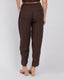 Brown Trousers With Elastic Waist