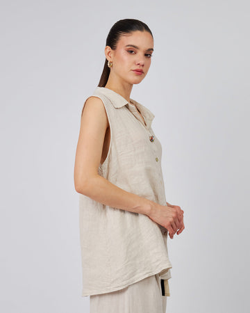 Taupe Blouse Waist Tie