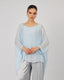 Light Blue Blouse Wide Sleeves