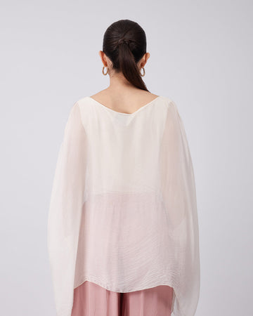Cream Blouse Wide Sleeves