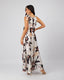Cream Jumpsuit  Black Flowers