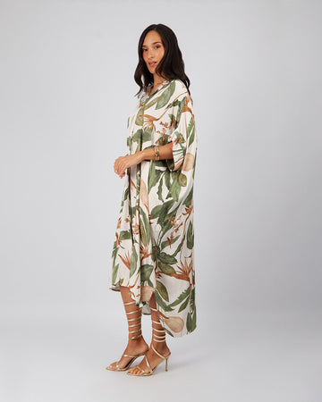 Cream Floral Shirt Dress