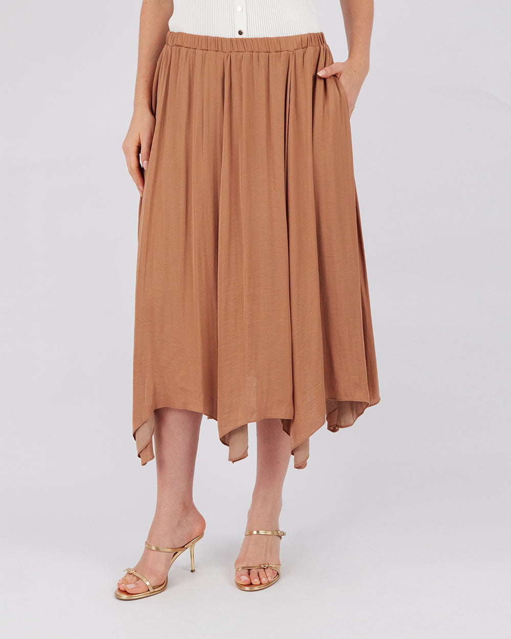 Camel Asymmetrical Skirt