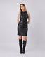 Vegan Leather Midi Dress