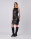 Vegan Leather Midi Dress