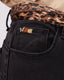 Graphite Denim Pants With Scarf